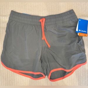 Columbia Charcoal Shorts with Coral Drawstring